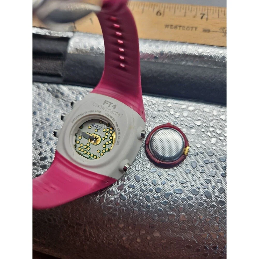 Polar FT4 Women's Digital Watch 38mm Heart Rate Monitor Pink Date New Battery 8